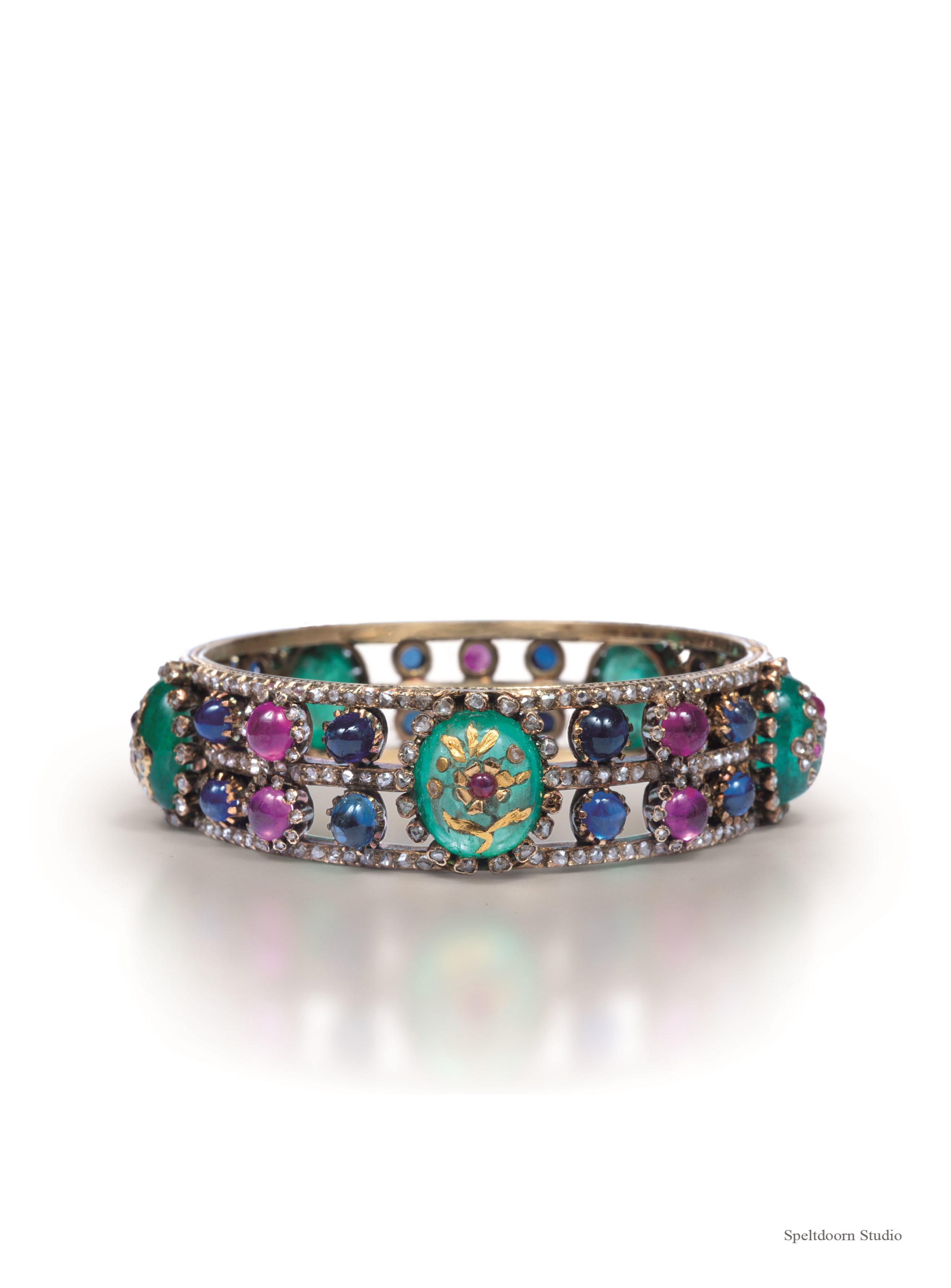 diamond ruby emerald sapphire bracelet