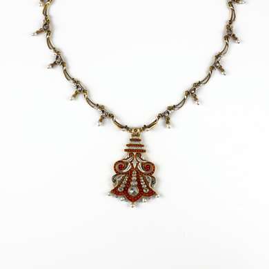 Gold and enamel necklace by Carlo & Arturo Giuliano