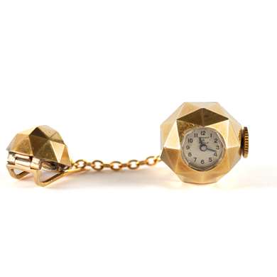 Gold watch pin-brooch by Van Cleef & Arpels