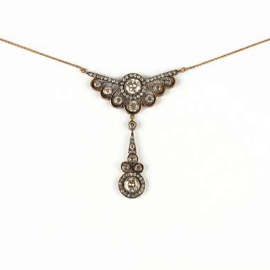 Late victorian gold and diamond pendant