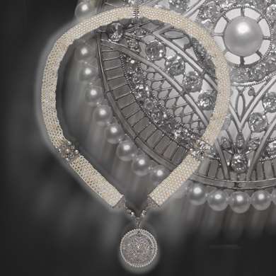 Collier Belle Epoque perles et diamants