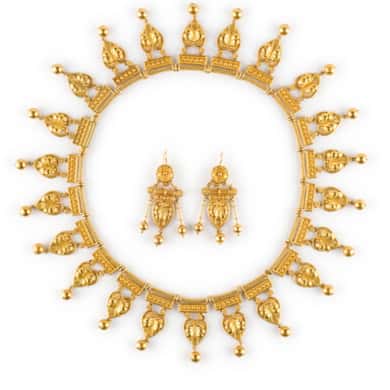 Parure néo Etrusque en or