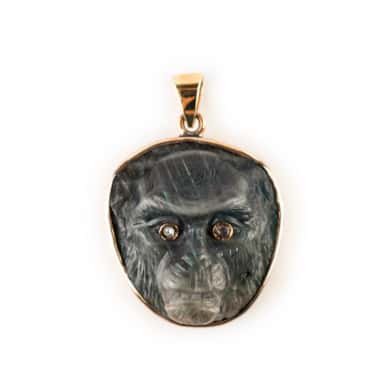 Gold and labradorite pendant