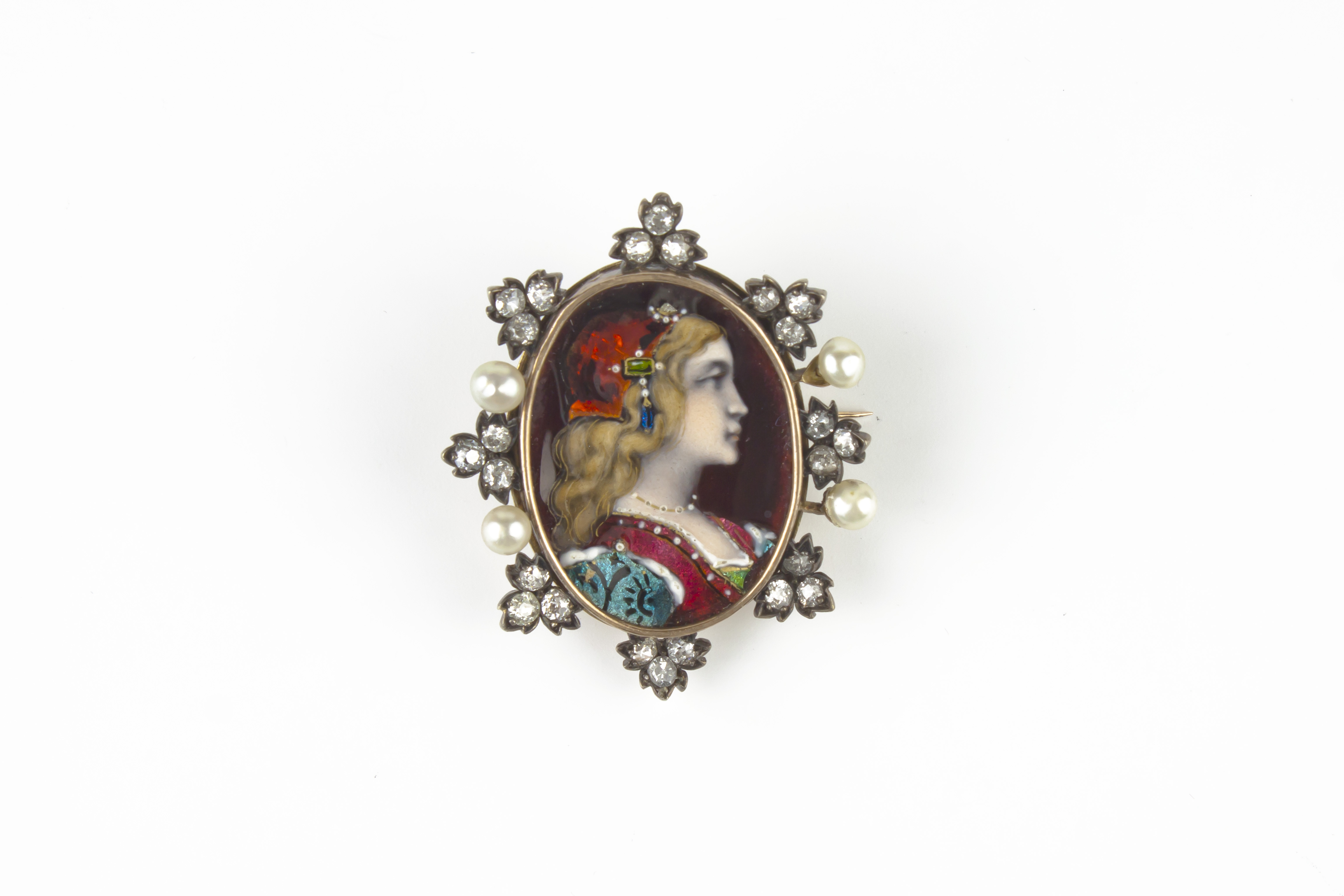 Broche en émail de Limoges