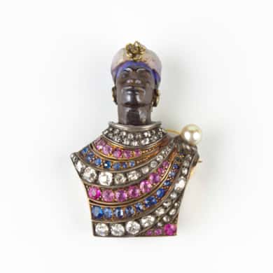 Late 19th blackamoor brooch